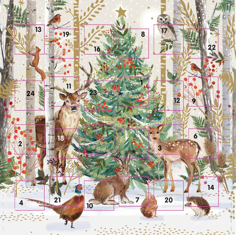 Christmas Animal Gathering Advent Card
