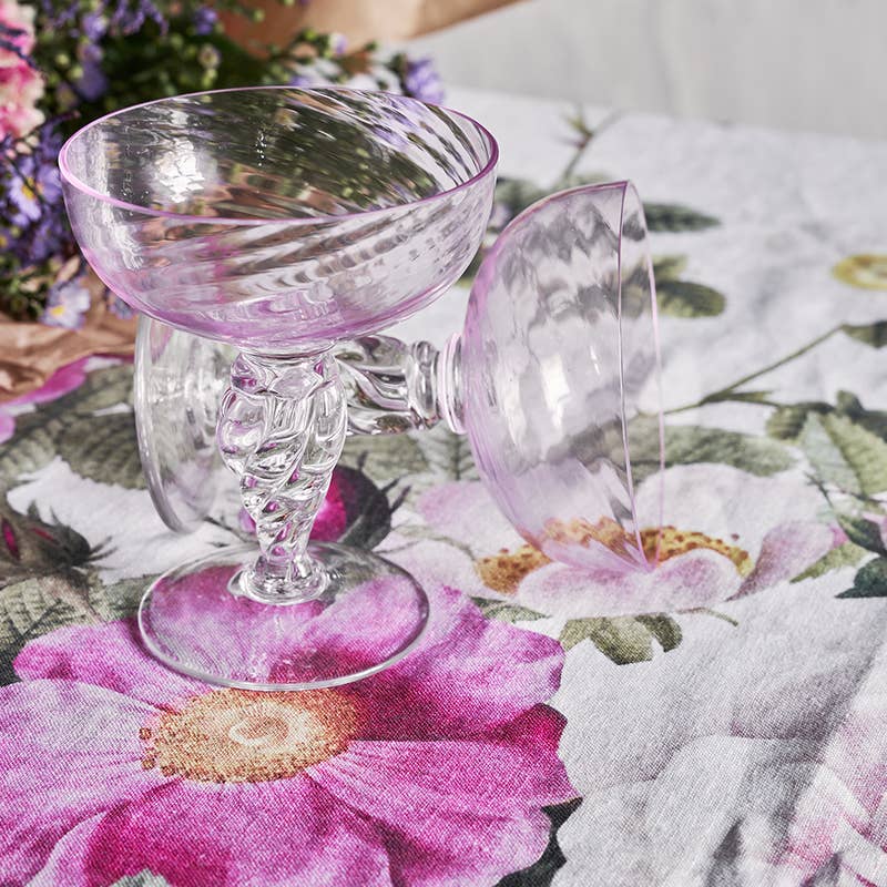 Rose Flower Garden Linen Tablecloth - Large