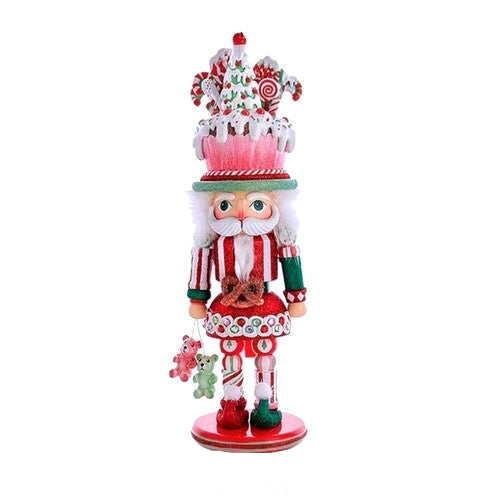 Hollywood Nutcrackers Kurt Adler Peppermint Cup Cake Hat Topper Nutcracker