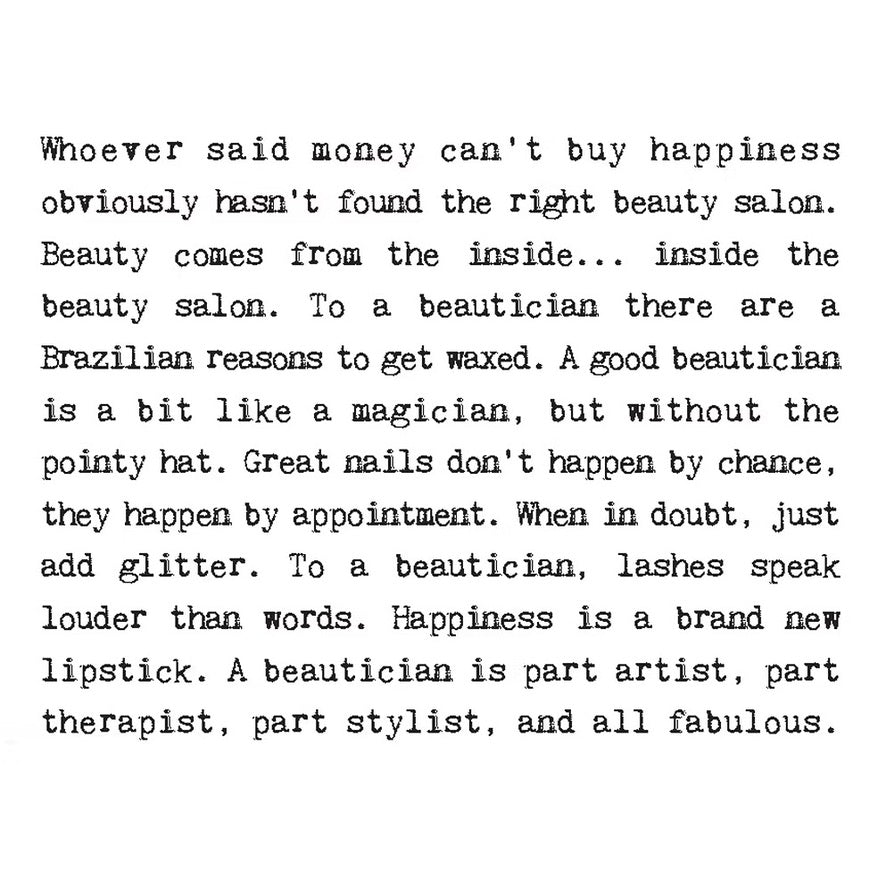 Beautician Quotes Card