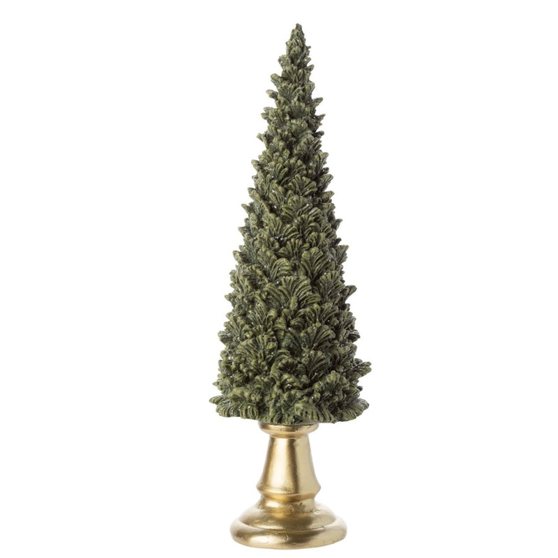 Resin Fir Tree on Gold Pedestal - Large