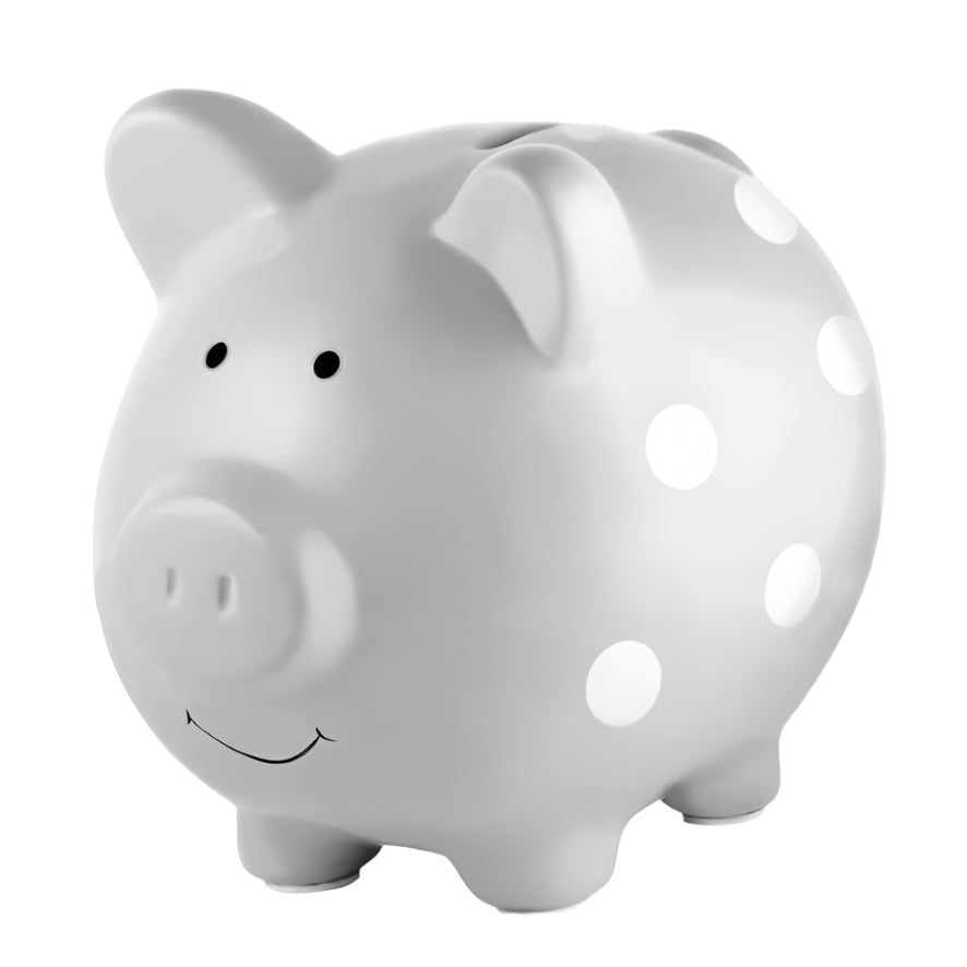 Elegant Baby Classic Piggy Bank - Grey