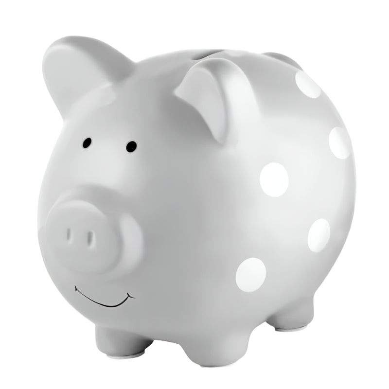 Elegant Baby Classic Piggy Bank - Grey