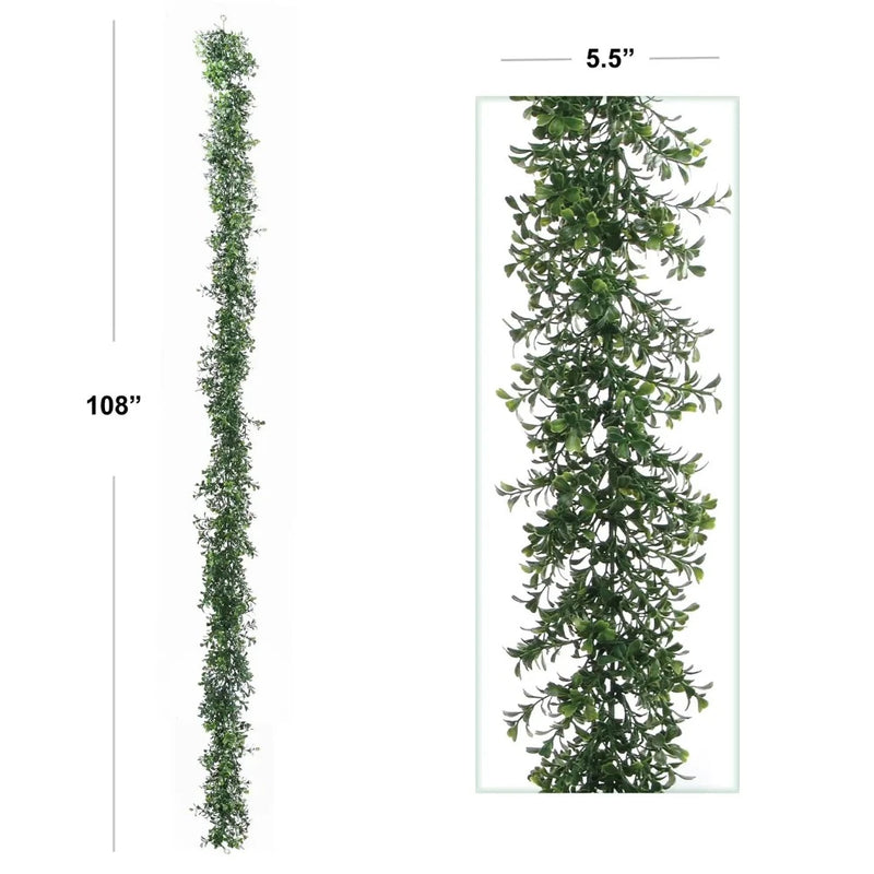 Boxwood Garland with 760 Tips 5" Width Faux | Putti Christmas Decor