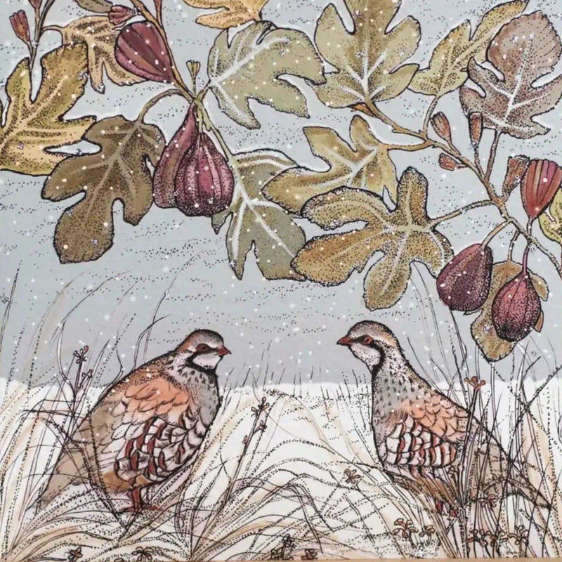 Partridges and Figs Greeting Card | Putti Fine Furnishings