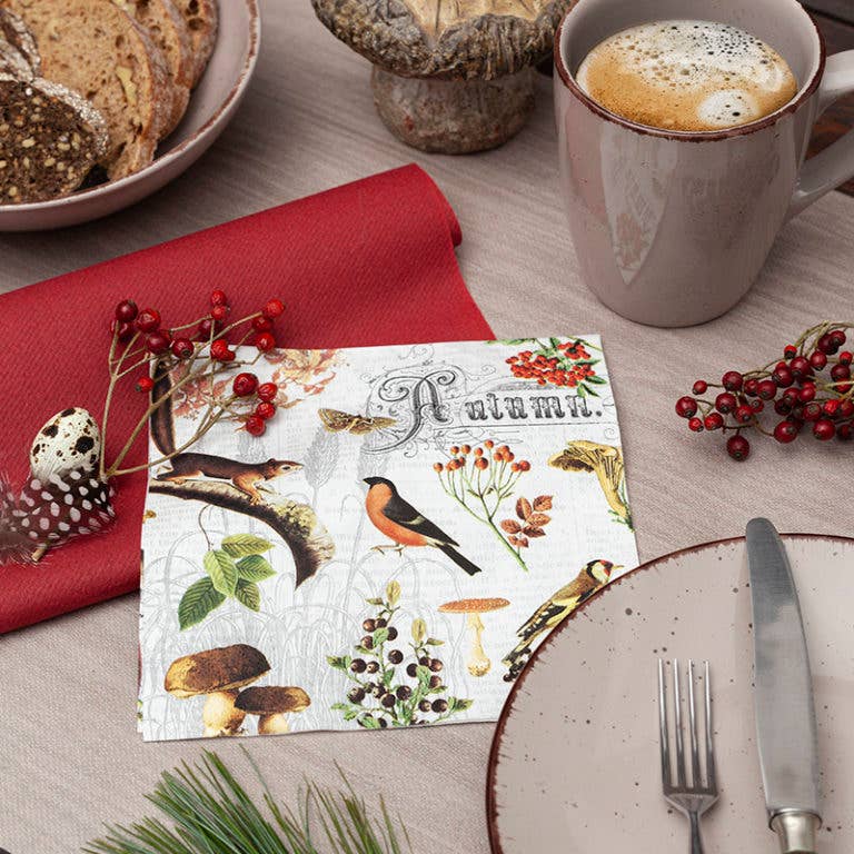 Autumn Collage Lunch Napkins