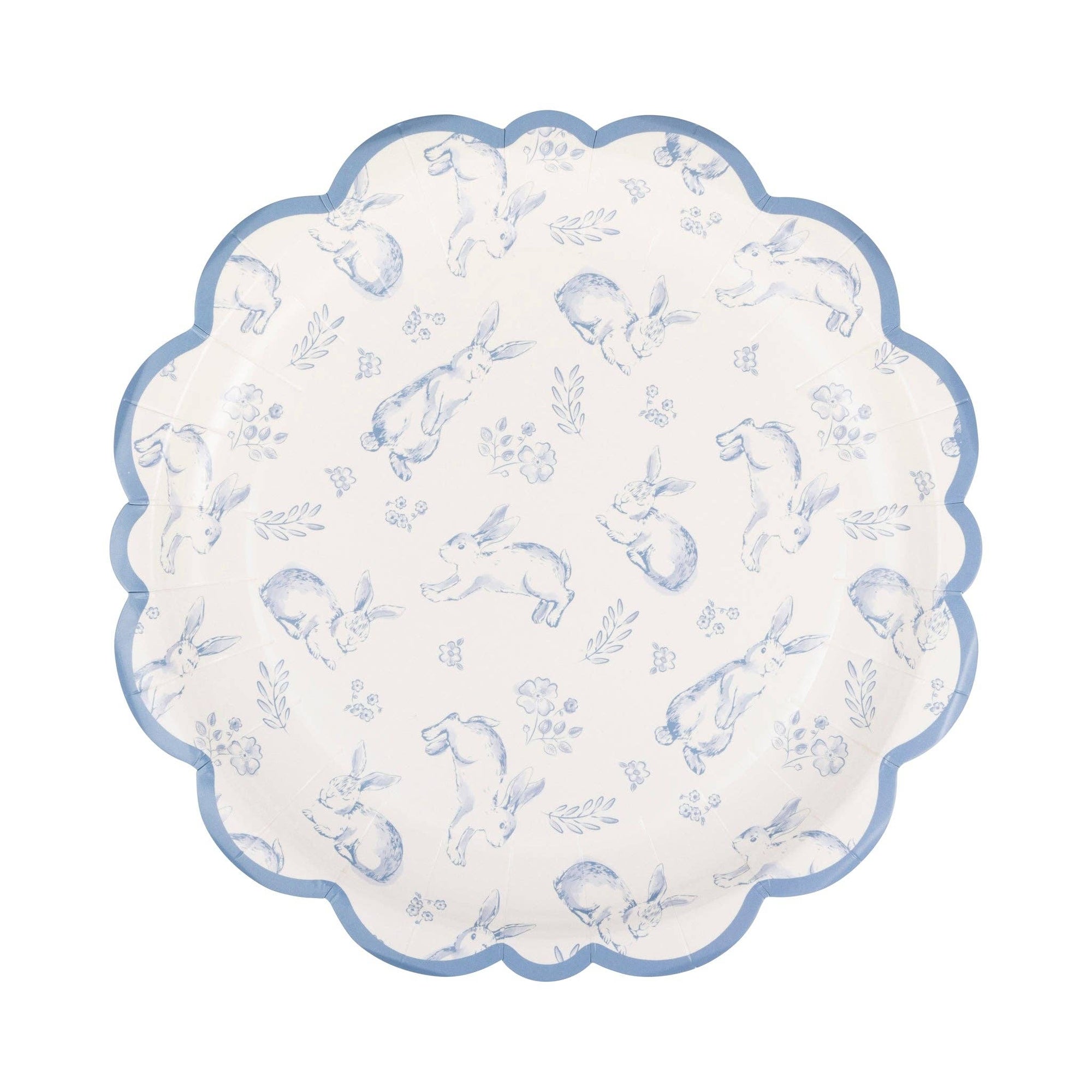 Bunny Toile Paper Plates