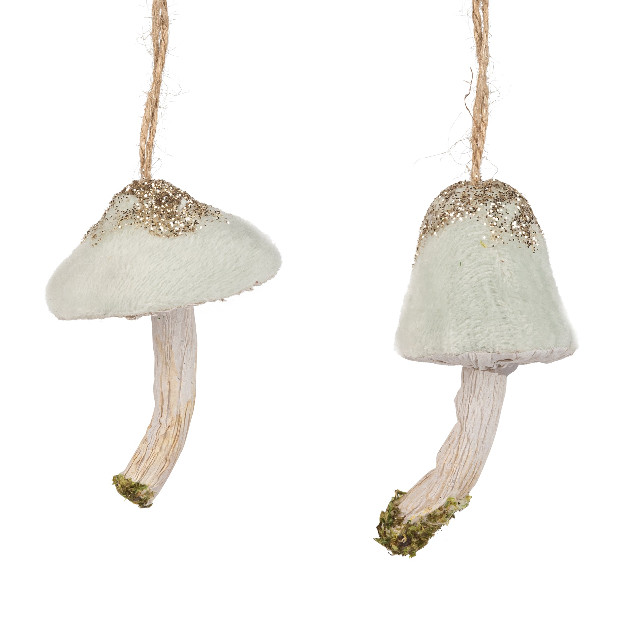 Light Green Velvet Toadstool Ornament