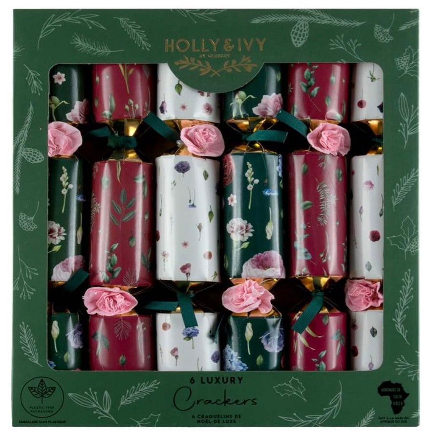 Holly & Ivy Bloom Flora Christmas Crackers | Putti Christmas Celebrations 