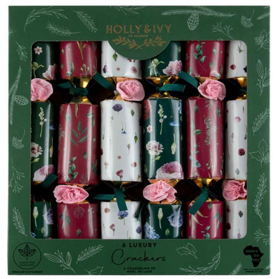 Holly & Ivy Bloom Flora Christmas Crackers | Putti Christmas Celebrations