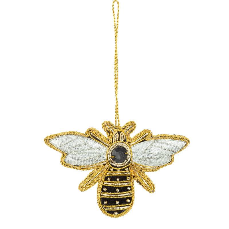 Bee Embroidered Ornament
