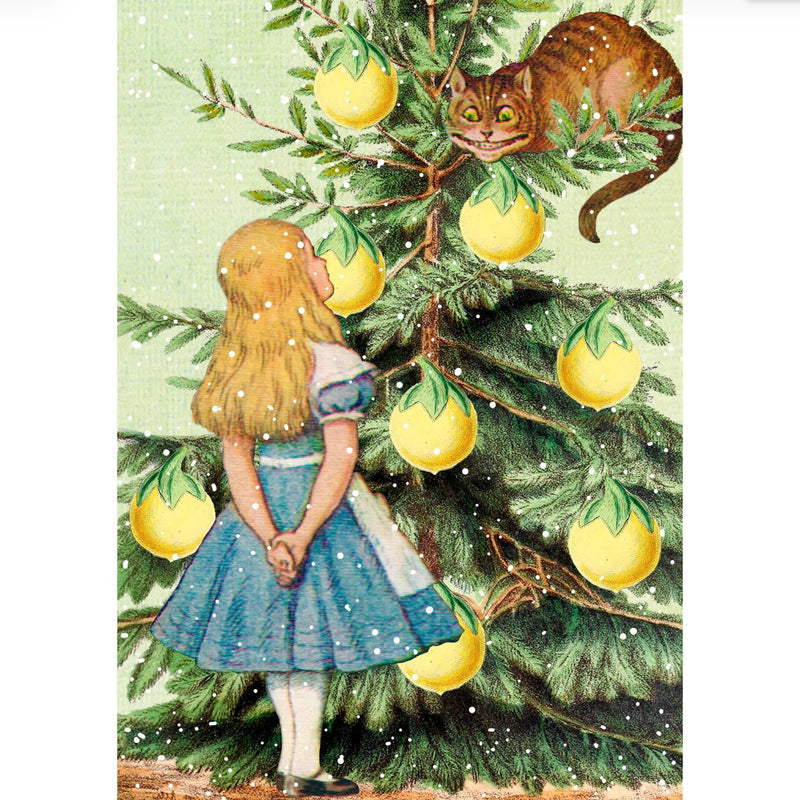Alice in Wonderland Christmas Card