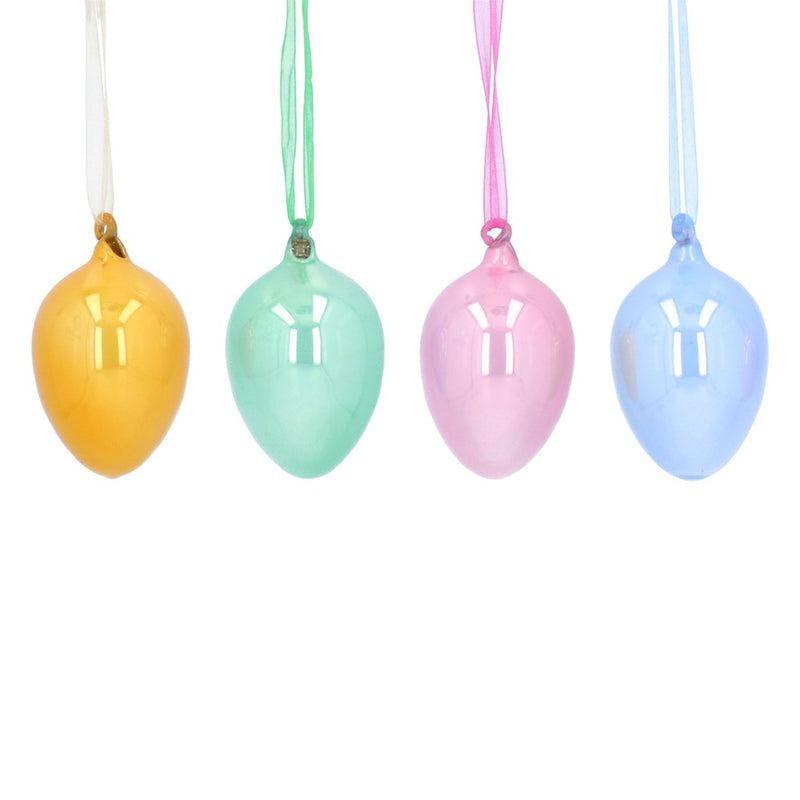 Pastel Pearlized Glass Egg Ornament | Putti Fine Furnishings