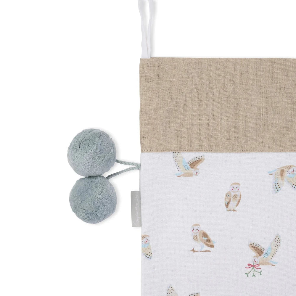 Sophie Allport Snowy Owls Christmas Stocking | Putti Christmas Decorations