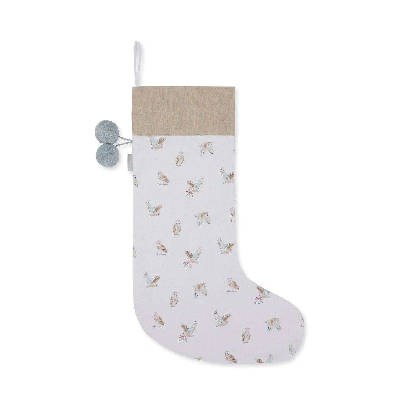 Sophie Allport Snowy Owls Christmas Stocking | Putti Christmas Decorations