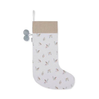 Sophie Allport Snowy Owls Christmas Stocking | Putti Christmas Decorations