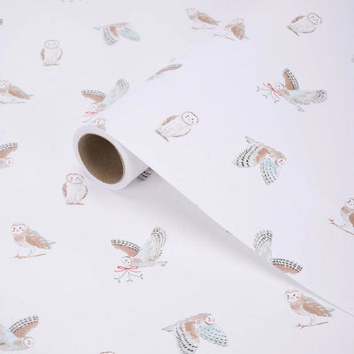 Sophie Allport Snowy Owls Jumbo Roll Wrap - 10M | Putti Christmas Wrap