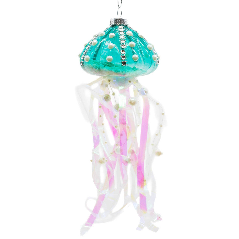 Aqua Jellyfish Ornament | Putti Christmas Decorations