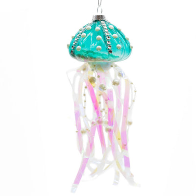 Aqua Jellyfish Ornament | Putti Christmas Decorations