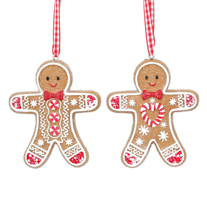Gingerbread Man Resin Ornament | Putti Christmas Decorations
