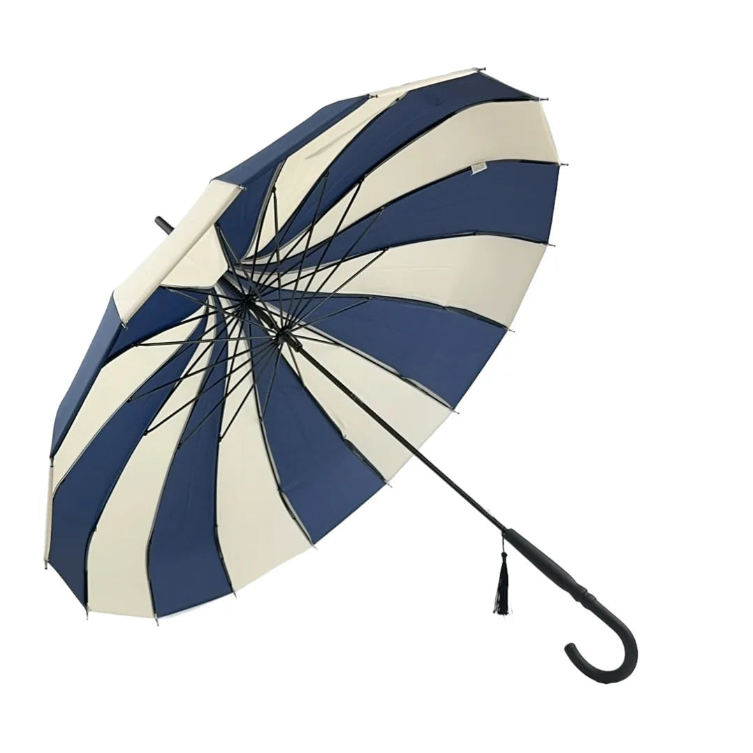 Soak London Classic Pagoda Umbrella - Navy and Cream | Putti Fine Fashions
