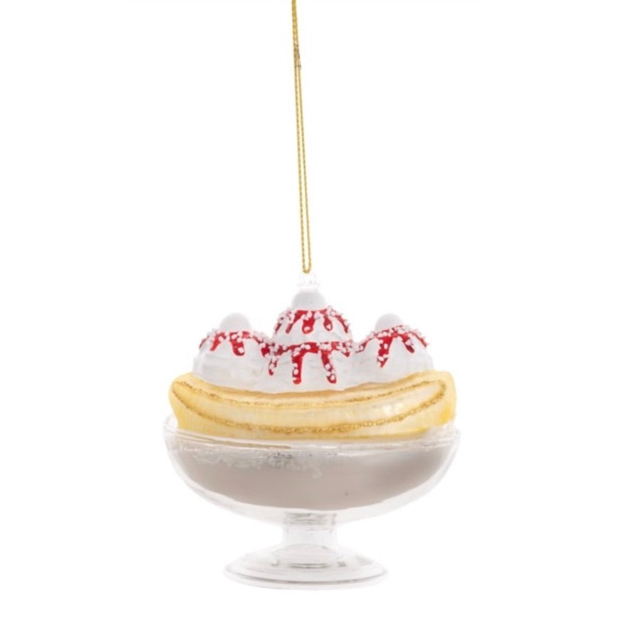 Banana Split Glass Ornament | Putti Christmas Decorations