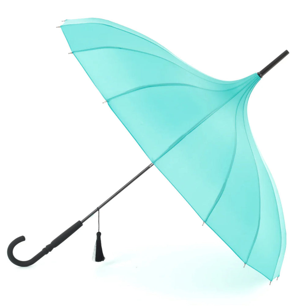 Boutique Classic Pagoda Umbrella in Teal | Putti Fine Fashions