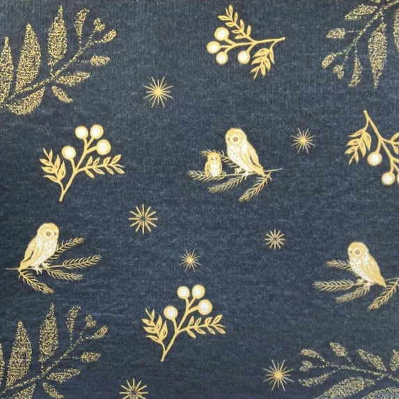 Francoise Paviot "Baby Chouette" Navy Dinner Napkin