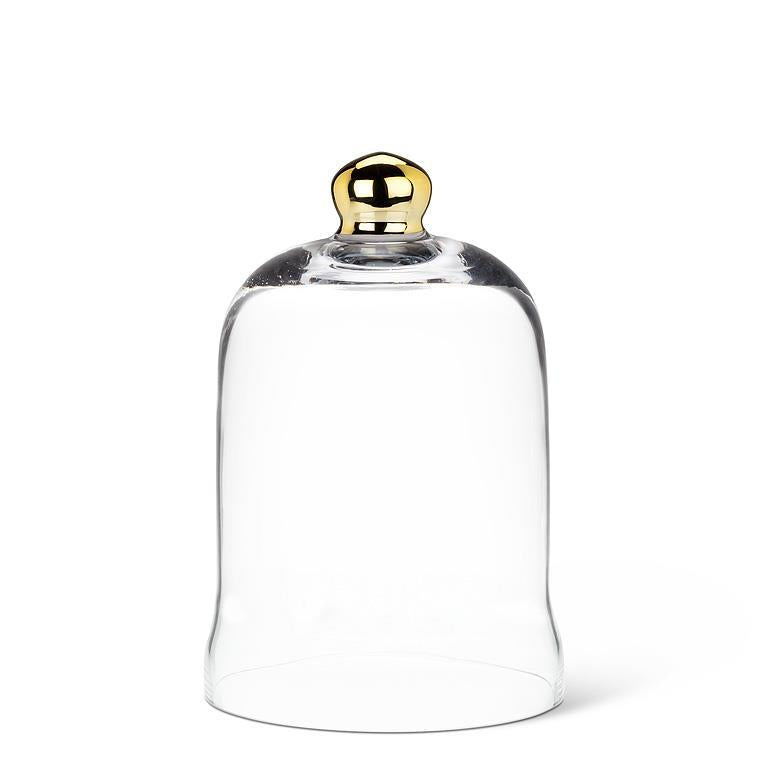 Bell Shaped Cloche with Gold - Small | Putti Fine Furnishings Canada