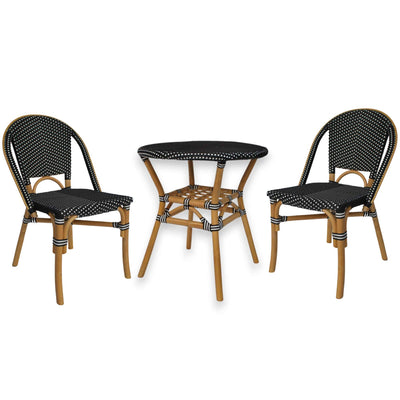 Black and White Bistro Set | Putti Fine Furnishings