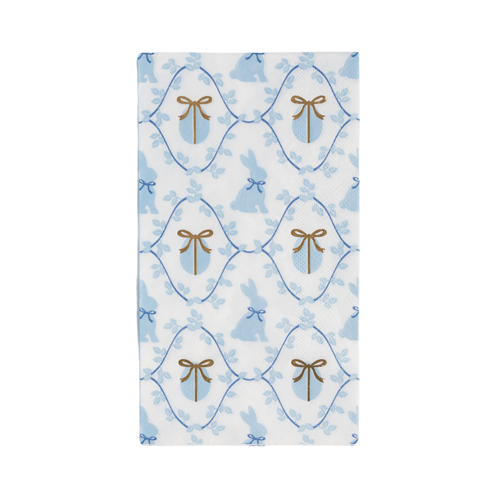 Bonjour Fête Blue Grand Millenial Easter Napkins - Guest | Putti Party Supplies