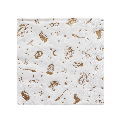 Bonjour Fête Harry Potter Gold House Pride Paper Napkins | Putti Party Supplies
