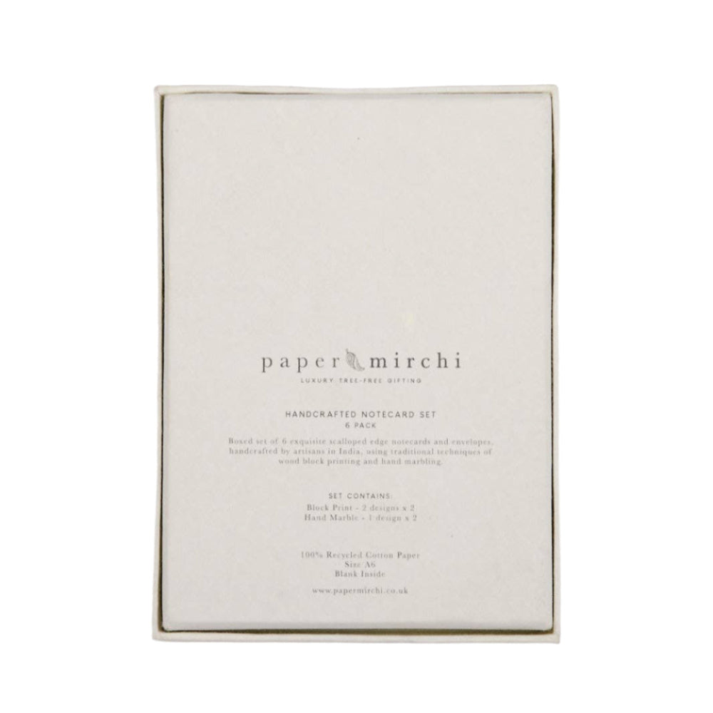 Boxed Artisan Notecard Set - Malika Lilac | Putti Fine Furnishings