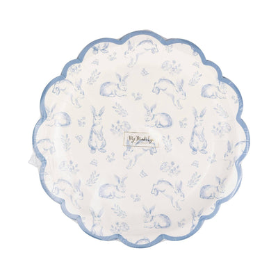 Bunny Toile Paper Plates | Putti Easter Supplies