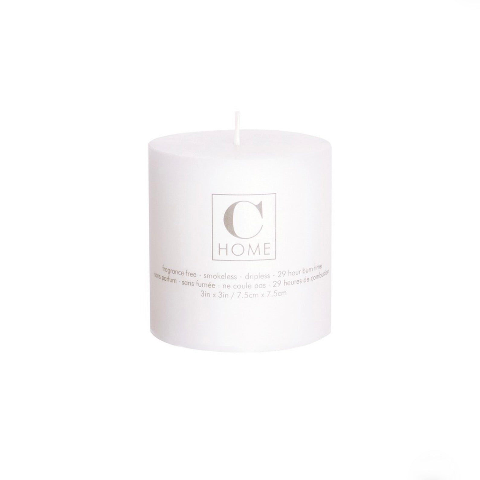 White Pillar Candle 3 x 3 in