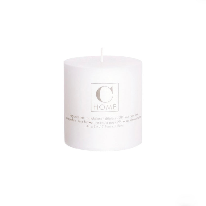 White Pillar Candle 3 x 3 in