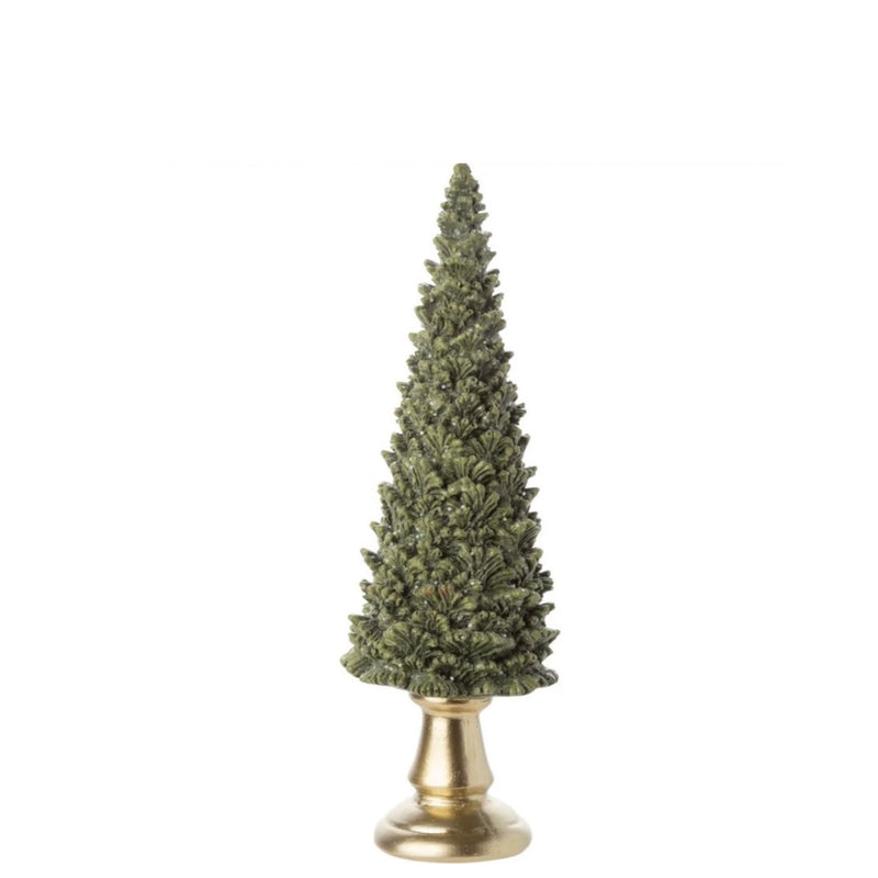 Resin Fir Tree on Gold Pedestal - Small