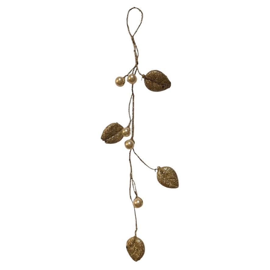 Pearl Leaf Drop Ornament