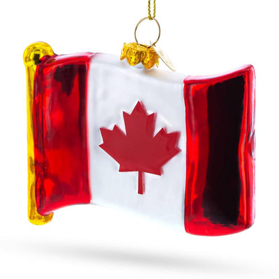 Canadian Flag Glass Christmas Ornament | Putti Christmas Decorations