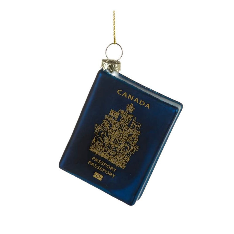 Canadian Passport Glass Ornament