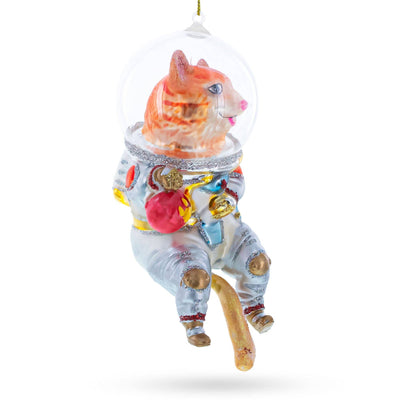 Cat the Astronaut Glass Ornament | Putti Christmas Decorations