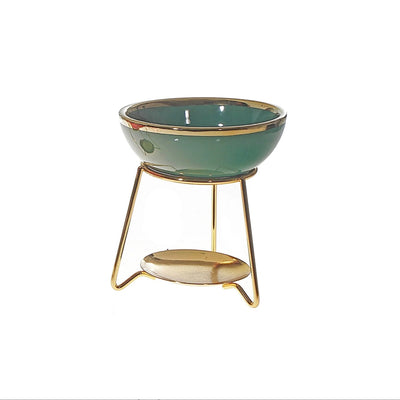 Ceramic Oil Burner With Stand - Green | Putti Fine Furnishings