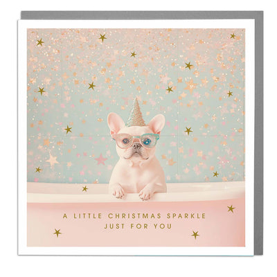 "Christmas Sparkle" Frenchie Greeting Card | Putti Christmas