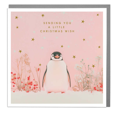 "Christmas Wish" Penguin Greeting Card  | Putti Christmas