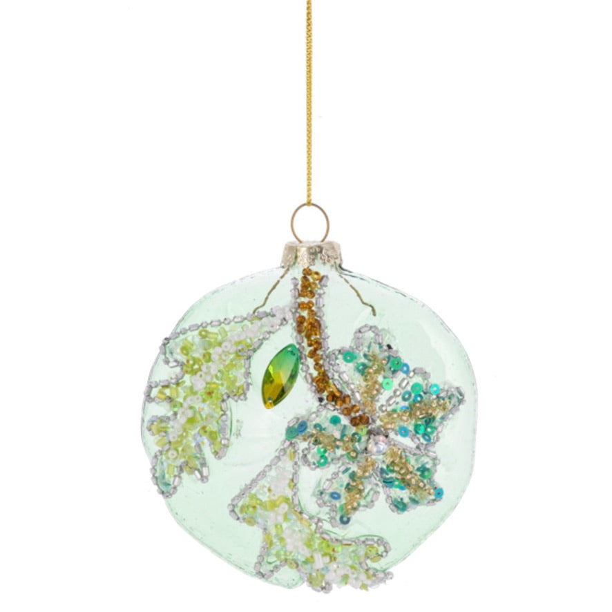 Coastal Glass Ball Ornament | Putti Christmas Canada