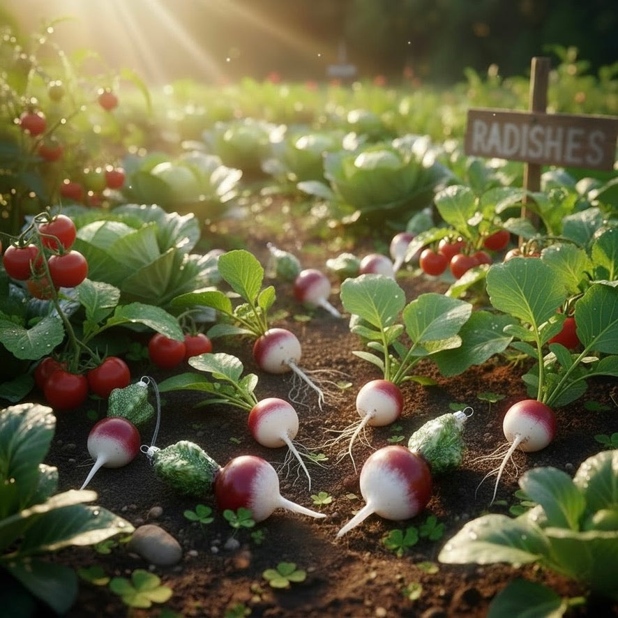 Cody Foster Farm Fresh Radish Glass Ornament | Putti Christmas Decorations