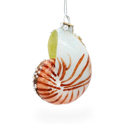 Conch Sea Snail Shell Glass Christmas Ornament | Putti Christmas Decorations