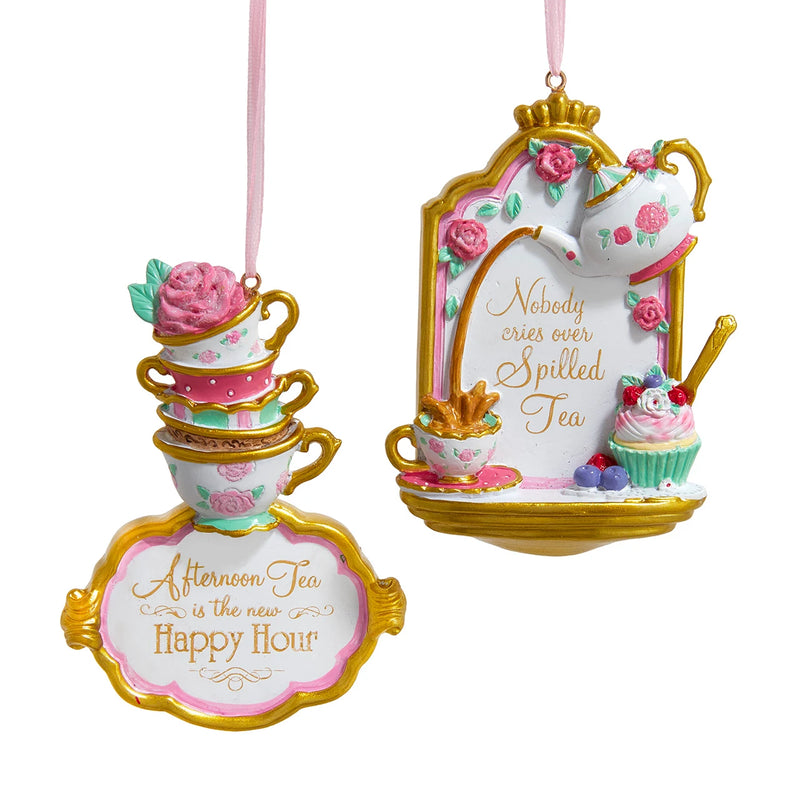 Resin High Tea Sign Ornament | Putti Christmas Decorations