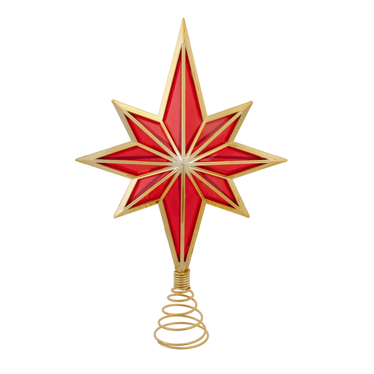 Red and Gold Star Tree Topper