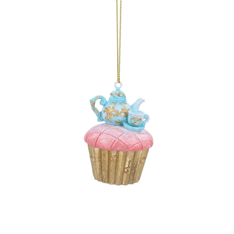 Cupcake with Teapot Ornament